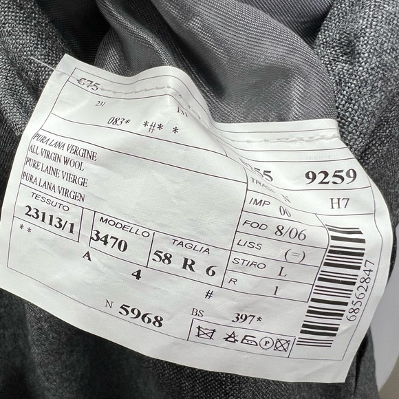 NWT Giorgio Andreani Reda 48R Gray Wool Unstructured 2-Button Blazer Jacket - Picture 10 of 11